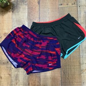 NIKE TEMPO DRI-FIT LINED WOMEN'S RUNNING SHORTS SIZE SMALL LOT OF 2